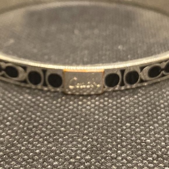 COACH Bangle -Black and Silver Signature C's - Picture 4 of 4